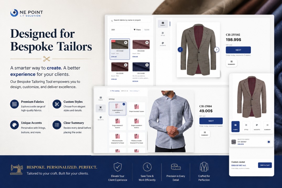Smart Bespoke Tailoring Software – Design, Customize & Sell Tailor-Made Garments