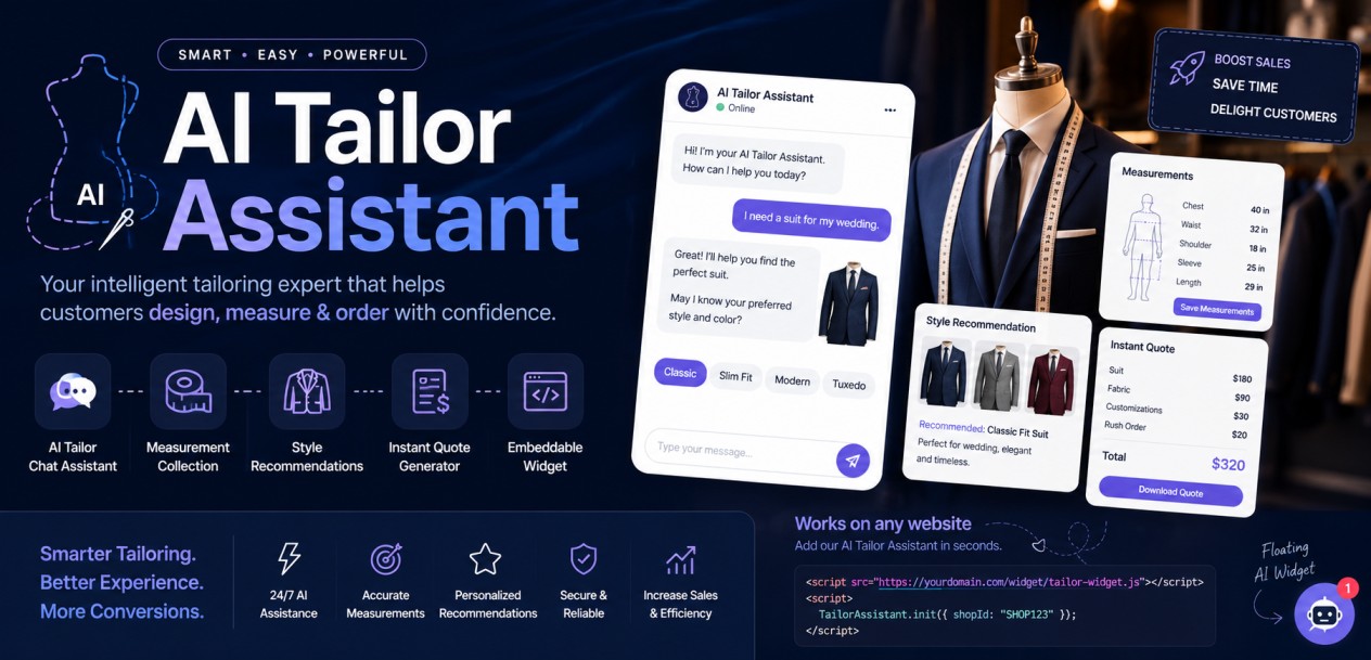 AI Tailor Assistant : The Smart AI Platform Transforming Modern Tailoring Businesses